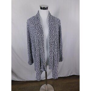 Alfred Dunner 2X Black White Metallic Boucle Cardigan